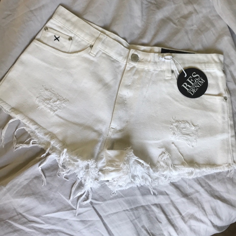 RES Denim white shorts